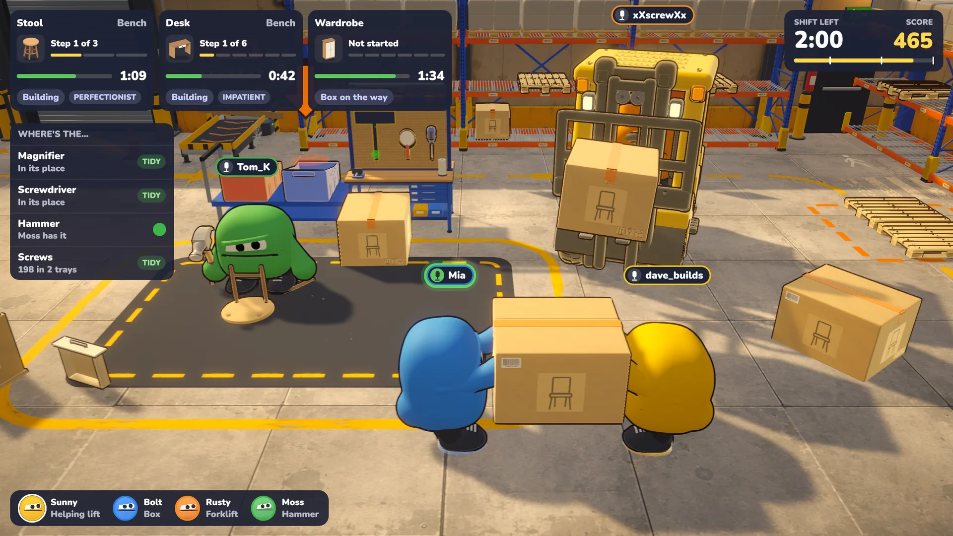 Online co-op: up to four of you on one shift.