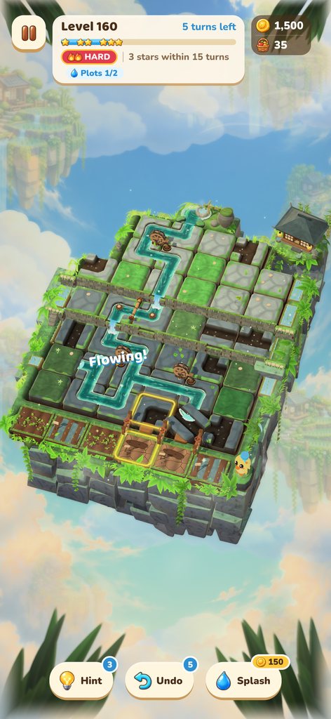 A Cascade Isle level with waterwheels