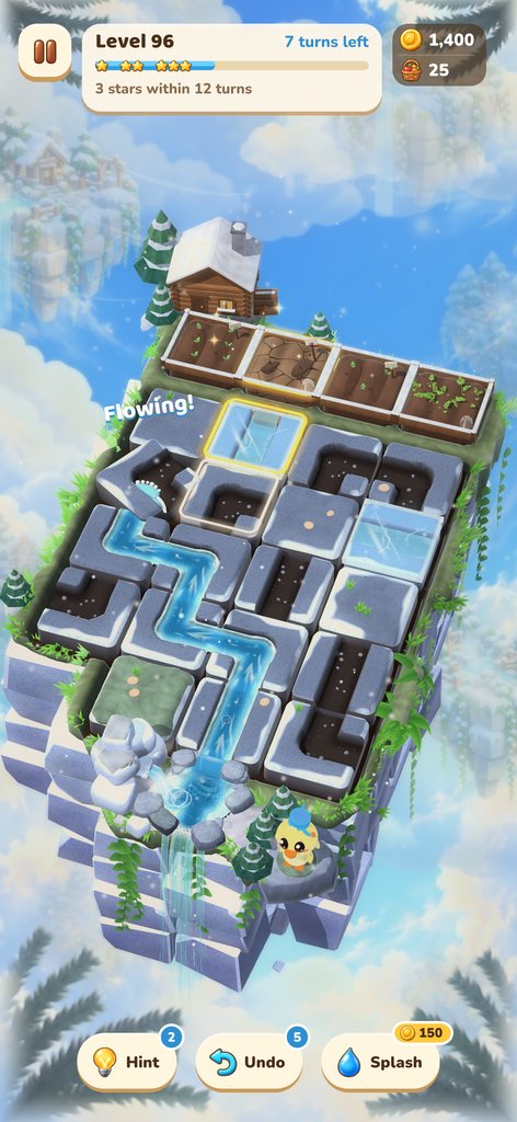 A Frost Isle level with frozen blocks