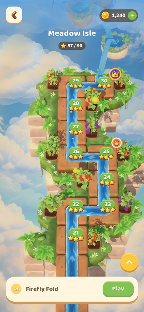 The level map of Meadow Isle